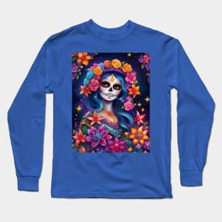 Colorful Catrina Long Sleeve T-Shirt